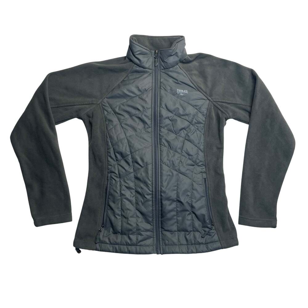 Everlast Women’s Small Gray Fleece Quilted Full Zip Jacket Outdoor